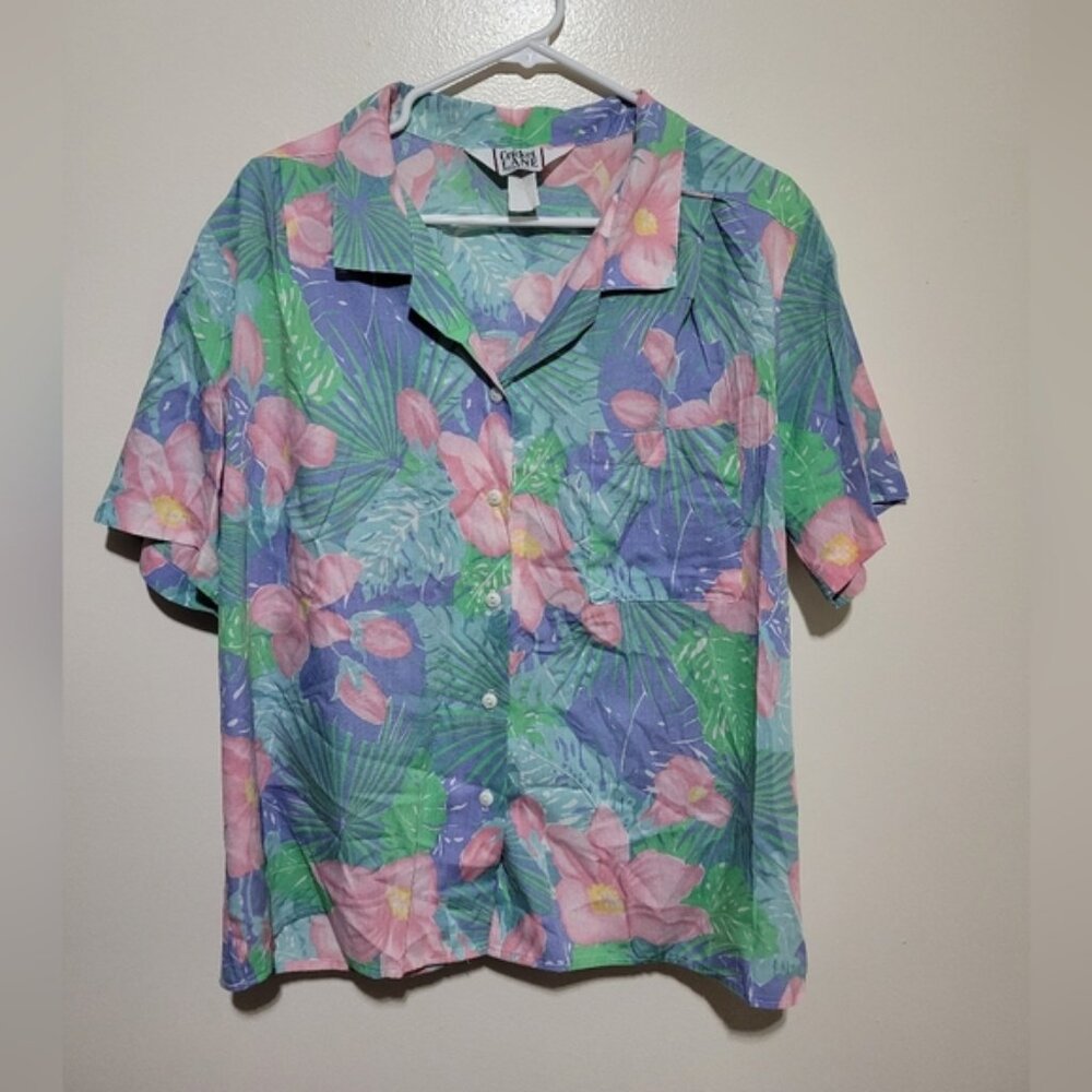 Vintage Cricket Lane Floral Hawaiian Shirt